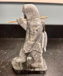 Inuit Soapstone Ice Fisherman Carving Figurine