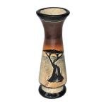Kenyan Hand-Carved Soapstone Zebra Bud Vase