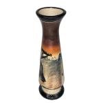 Kenyan Hand-Carved Soapstone Zebra Bud Vase