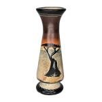 Kenyan Hand-Carved Soapstone Zebra Bud Vase