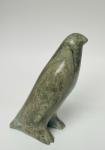 Signed Sarah Ippak Green Soapstone Bird Sculpture