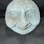 Hand Carved Stone Face Sculpture for Garden