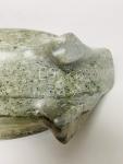 Signed Sarah Ippak Green Soapstone Bird Sculpture