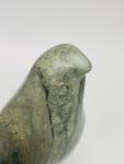 Signed Sarah Ippak Green Soapstone Bird Sculpture