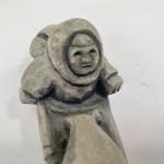 Inuit Kayak Seal Hunter Soapstone Carving