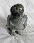 Winnie Eyaituk Green Soapstone Bird Carving