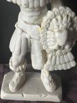 14" Hand-Carved Aztec Jaguar Warrior Sculpture