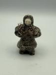 Vintage 3" Inuit Carved Soapstone Eskimo Statue