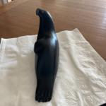 Hand Carved Inuit Soapstone Seal Sculpture