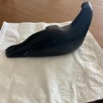 Hand Carved Inuit Soapstone Seal Sculpture