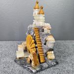 Onyx Village Scene Carving – Folk Art Sculpture