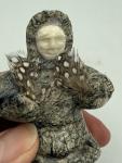 Vintage 3" Inuit Carved Soapstone Eskimo Statue