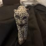 Hand-Carved Leopard Cat Stone Sculpture