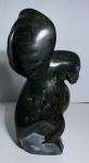 Signed Vintage Inuit Soapstone Bird Carving 13”