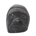 Black Soapstone Inuit Face Carving by Josi E.E