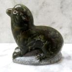 Hand Carved Inuit Soapstone Seal Art Piece
