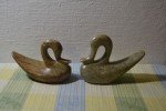 Hand-Carved Soapstone Duck Figurines Set of 2