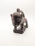 Hand-Carved Soapstone Foo Dog Sculpture 4.75"x5