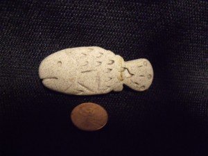 Hand Carved Inuit Soapstone Fish Sculpture
