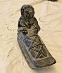 Hand Carved Soapstone Inuit Eskimo on Sled