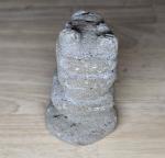 Vintage Hand-Carved Stone Sitting Cat Sculpture 4.5