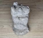 Vintage Hand-Carved Stone Sitting Cat Sculpture 4.5