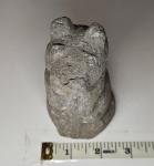 Vintage Hand-Carved Stone Sitting Cat Sculpture 4.5