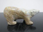 Inuit Soapstone Bear Carving Figurine, Signed