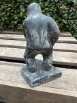 Inuit Soapstone Hunter Figurine 4” Unique Art
