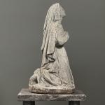 Stone Inuit Art Carving of Kneeling Woman