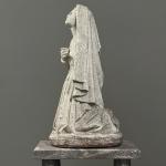 Stone Inuit Art Carving of Kneeling Woman