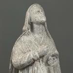 Stone Inuit Art Carving of Kneeling Woman