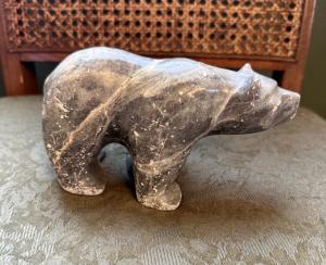 Alaskan Inuit Soapstone Polar Bear Sculpture
