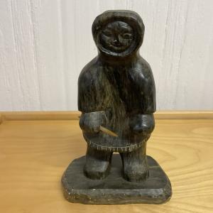 Inuit Hunter Soapstone Carving by DIMU