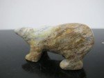 Inuit Soapstone Bear Carving Figurine, Signed