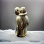 Inuit Woman and Child Soapstone Carving