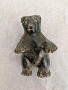 Signed 3" Tekak Soapstone Bear Inuit Carving