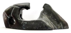 1995 Inuit Soapstone Carving of Eskimo and Seal