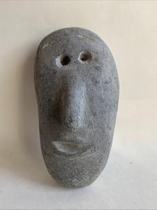 Jimmy Taipanak Smiling Face Basalt Carving