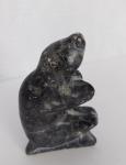 Signed Soapstone Bear Carving by Josie Papialuk