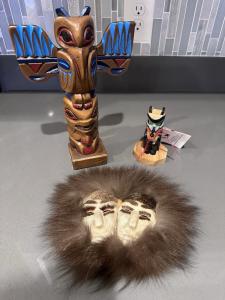 Alaskan Native Carved Masks and Totems Set