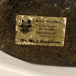 Inuit Soapstone Wolf Couple Carving Sculpture