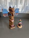 Alaskan Native Carved Masks and Totems Set