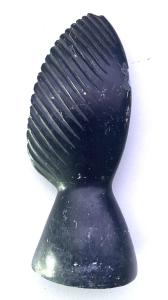 Signed Inuit Soapstone Whale Tail Carving