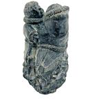 Wolf Inuit Stone Carving: Canoeing Couple Sculpture