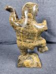 Vrg Inuit Soapstone Eagle Shaman Carving 1960s
