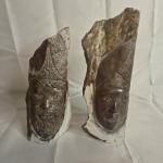 Pair of Vintage Stone Carved Folk Art Figures