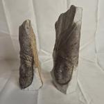 Pair of Vintage Stone Carved Folk Art Figures