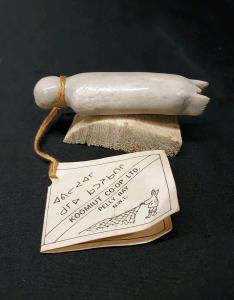 Inuit Hand-Carved Otter by Leona Krejunark