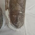 Pair of Vintage Stone Carved Folk Art Figures